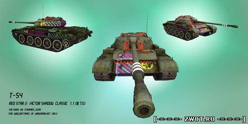 Штрихованные зоны пробития от "Красной Звезды" для World of Tanks 0.8.6