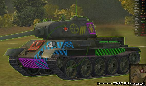 Зоны пробития от rosmans для World of Tanks [0.8.6]